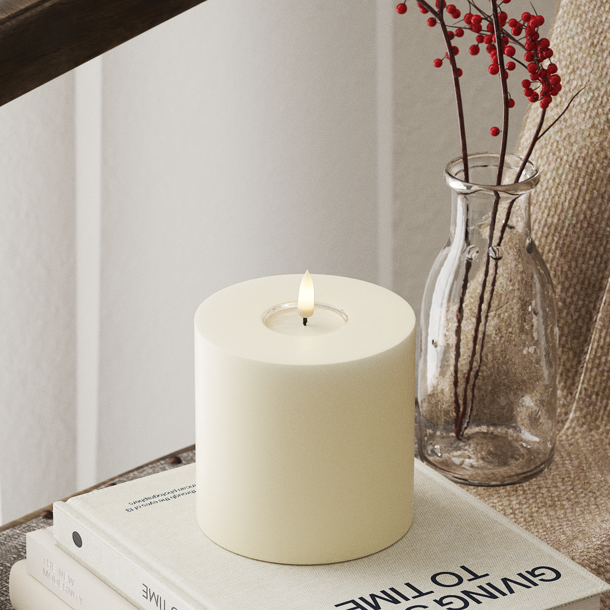 Deluxe Homeart LED блок лампа Ø 10 x 10 см Кремаво LED блокова светлина 4