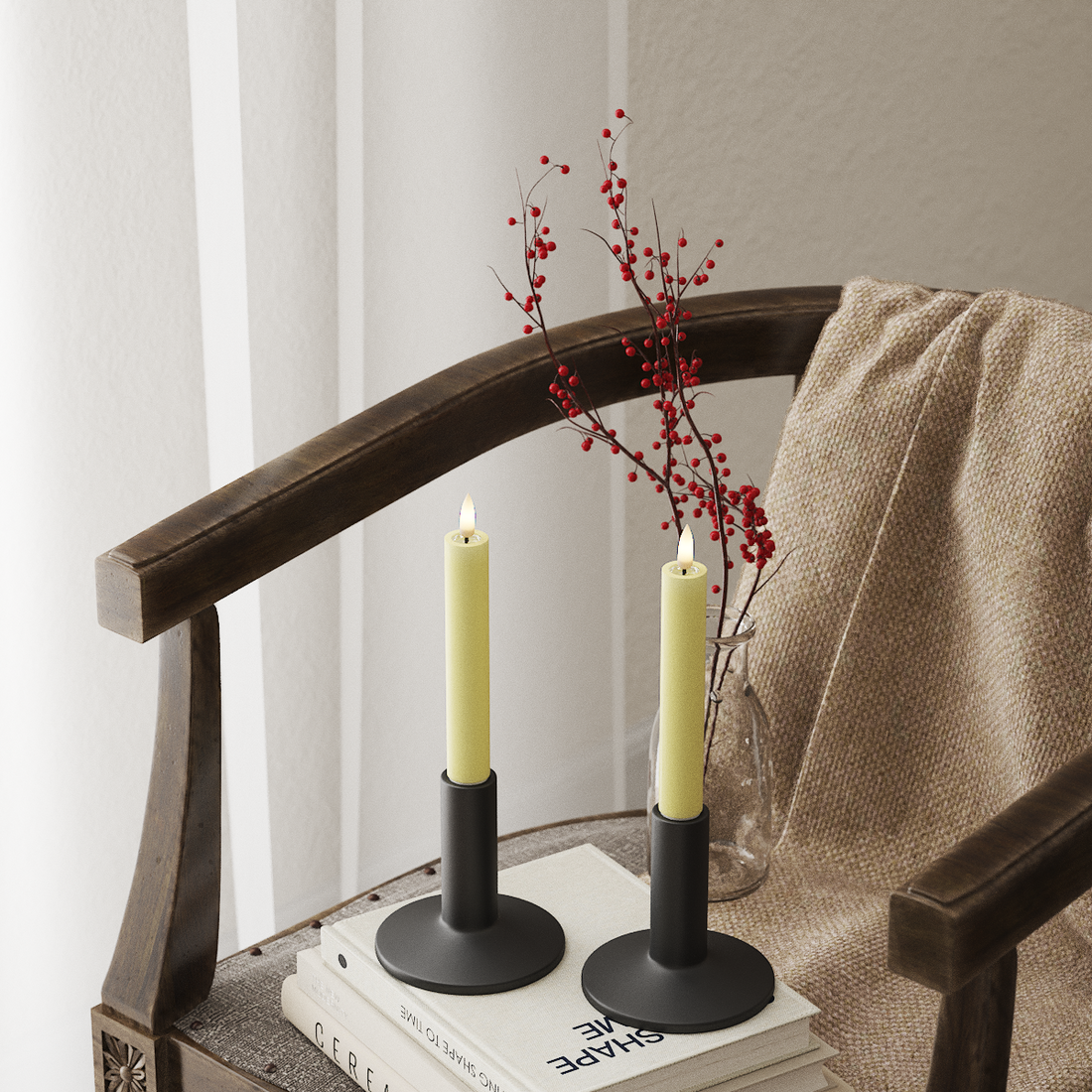 Deluxe Homeart Korunka LED 2 ks, Ø 2 x 15 cm Světle žlutá LED korunkové světlo 4