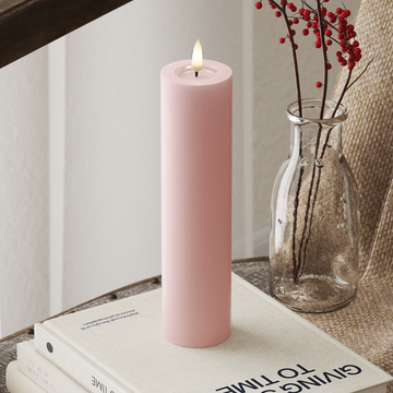 Deluxe Homeart LED блок лампа Ø 5 x 20 см Светлорозово LED блокова светлина 4