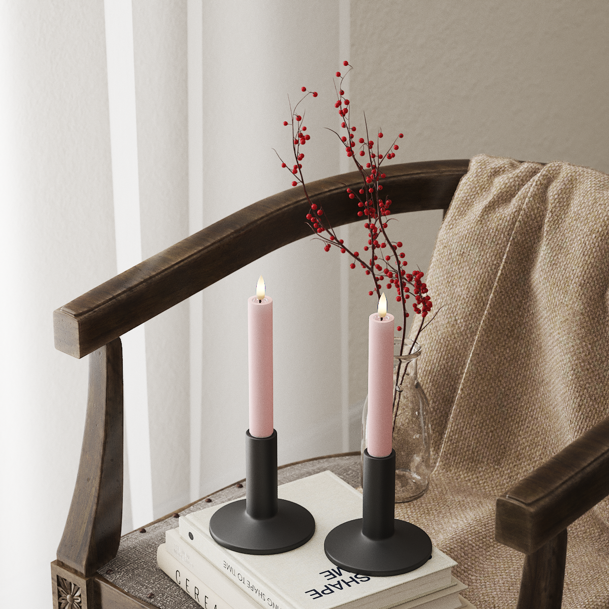 Deluxe Homeart LED Коронна лампа 2 бр, Ø 2 x 15 см Светлорозово LED корона 4