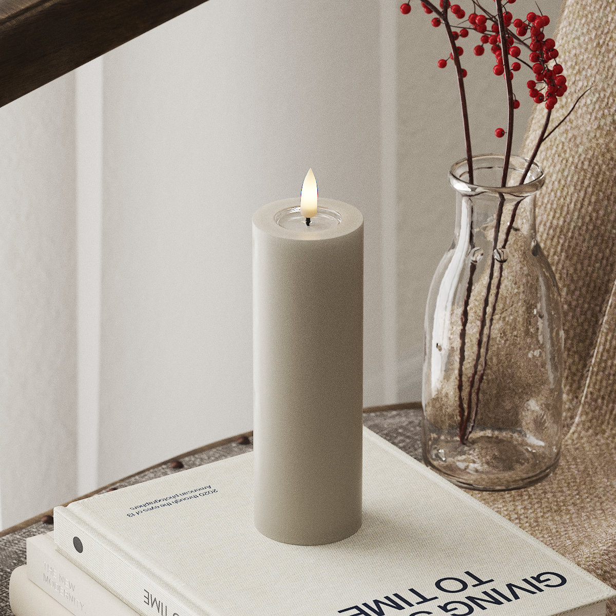 Deluxe Homeart LED блок лампа Ø 5 x 15 см Пясъчно LED блокова светлина 4