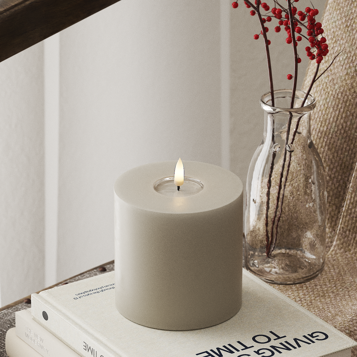 Deluxe Homeart LED блок лампа Ø 10 x 10 см Пясъчно LED блокова светлина 4