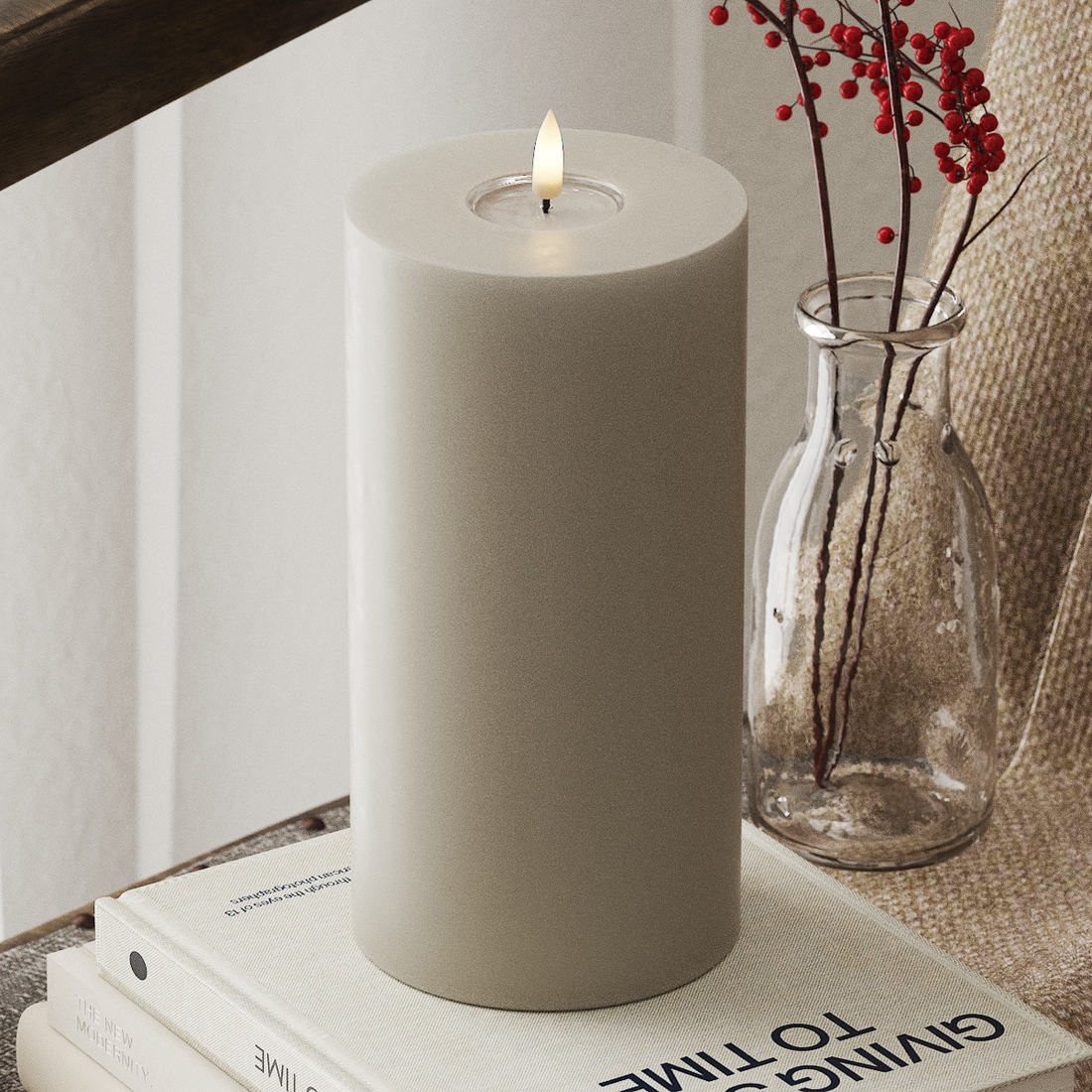 Deluxe Homeart LED plokkvalgusti Ø 10 x 20 cm Liiva LED-ploki tuli 4