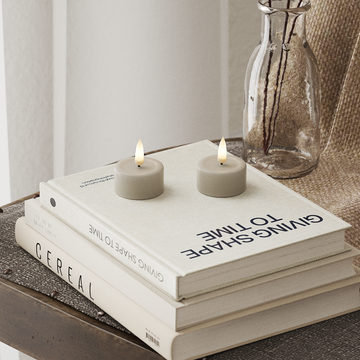 Deluxe Homeart LED Fyrfadslys 2 stk. Sand LED fyrfadslys 4