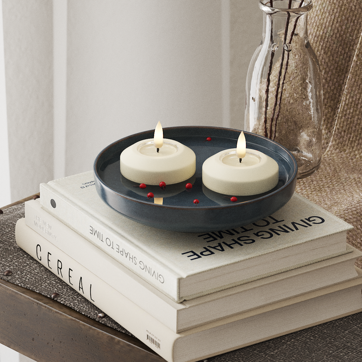 Deluxe Homeart LED Плаваща лампа Ø 6.1 см 2 бр Кремаво LED плаваща светлина 4