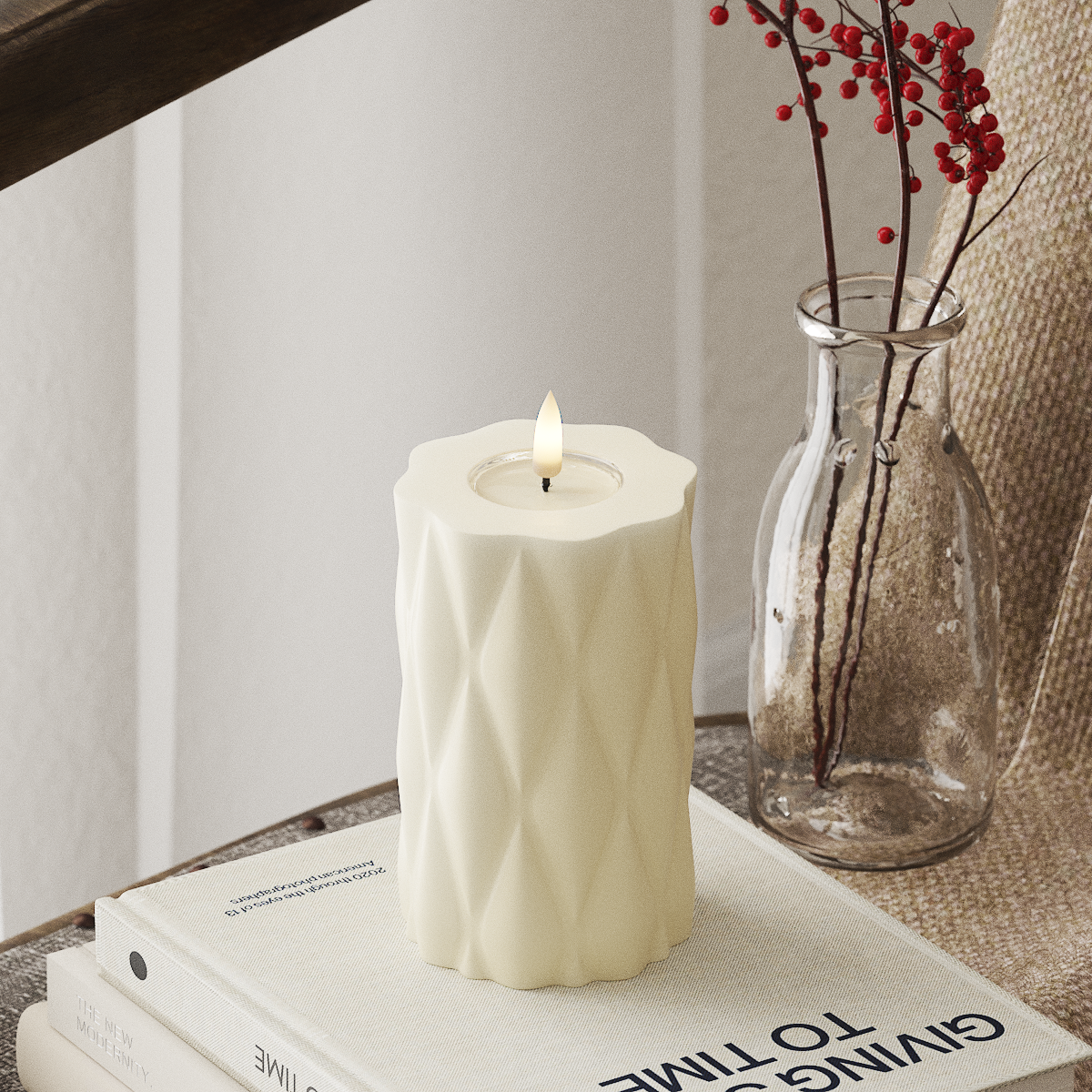 Deluxe Homeart Harlequin LED блок лампа Ø 7,5 x 12,5 см Кремаво светодиоди Harlequin 4