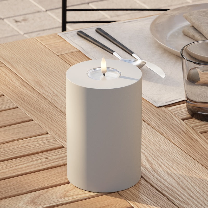 Deluxe Homeart Φωτιστικό μπλοκ LED εξωτερικού χώρου Ø 10 x 15 cm Άμμος