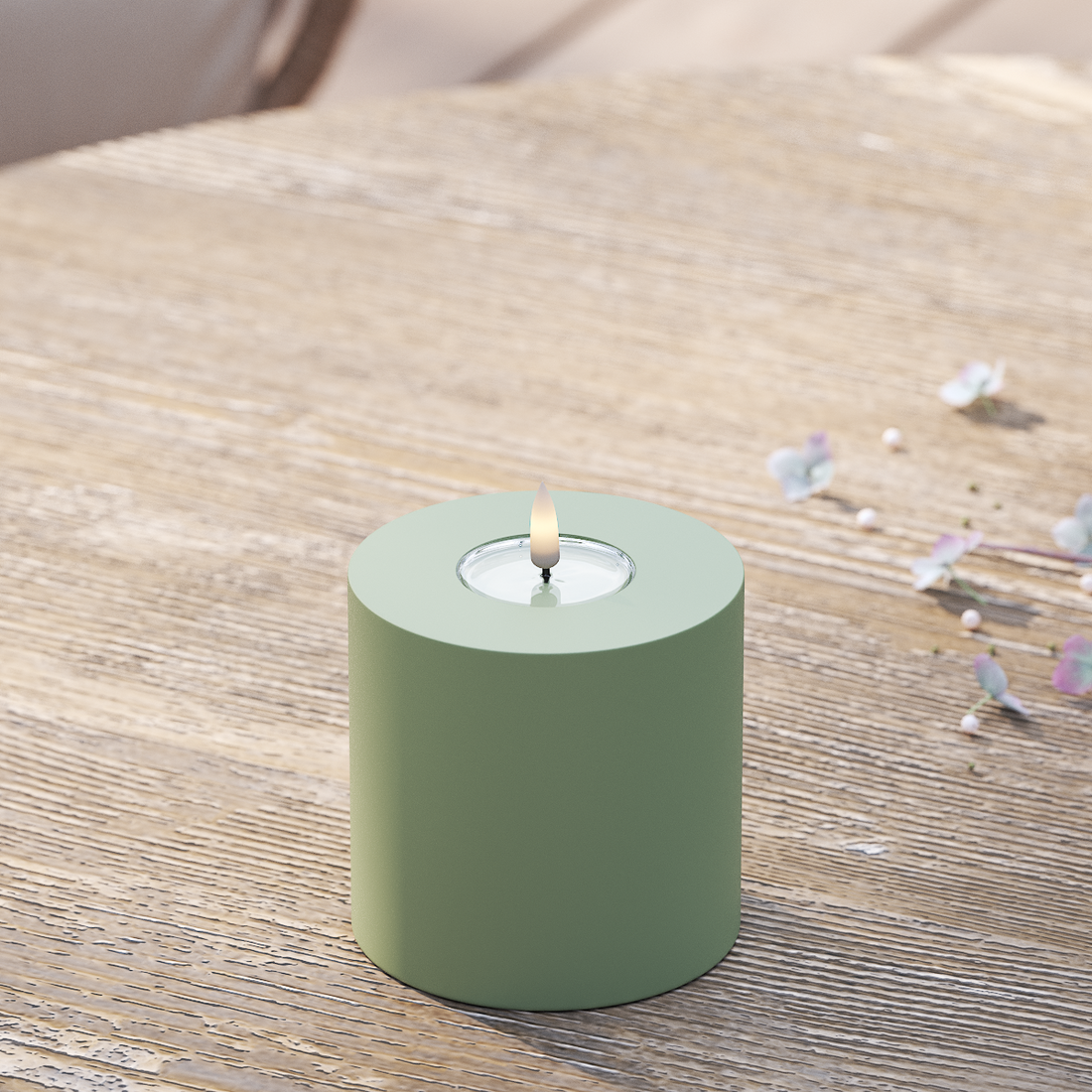 Deluxe Homeart Välis-LED plokkvalgusti Ø 10 x 10 cm Tolmune roheline LED välisvalgusti plokivalgusti 2