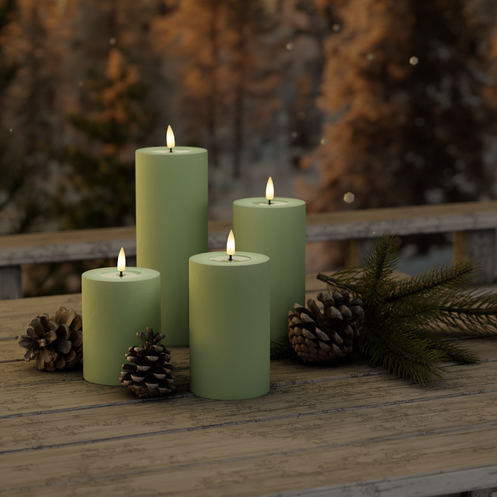 Deluxe Homeart Πακέτο Dust Green Outdoor light 7,5 x 10, 12,5, 15, 20 1