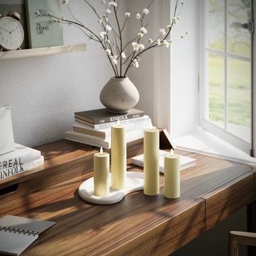 Deluxe Homeart Συσκευασία φωτός μπλοκ LED - Ανοιχτό κίτρινο - 2x 5 x 12,5 cm | 2x 5 x 20 πακέτο 1