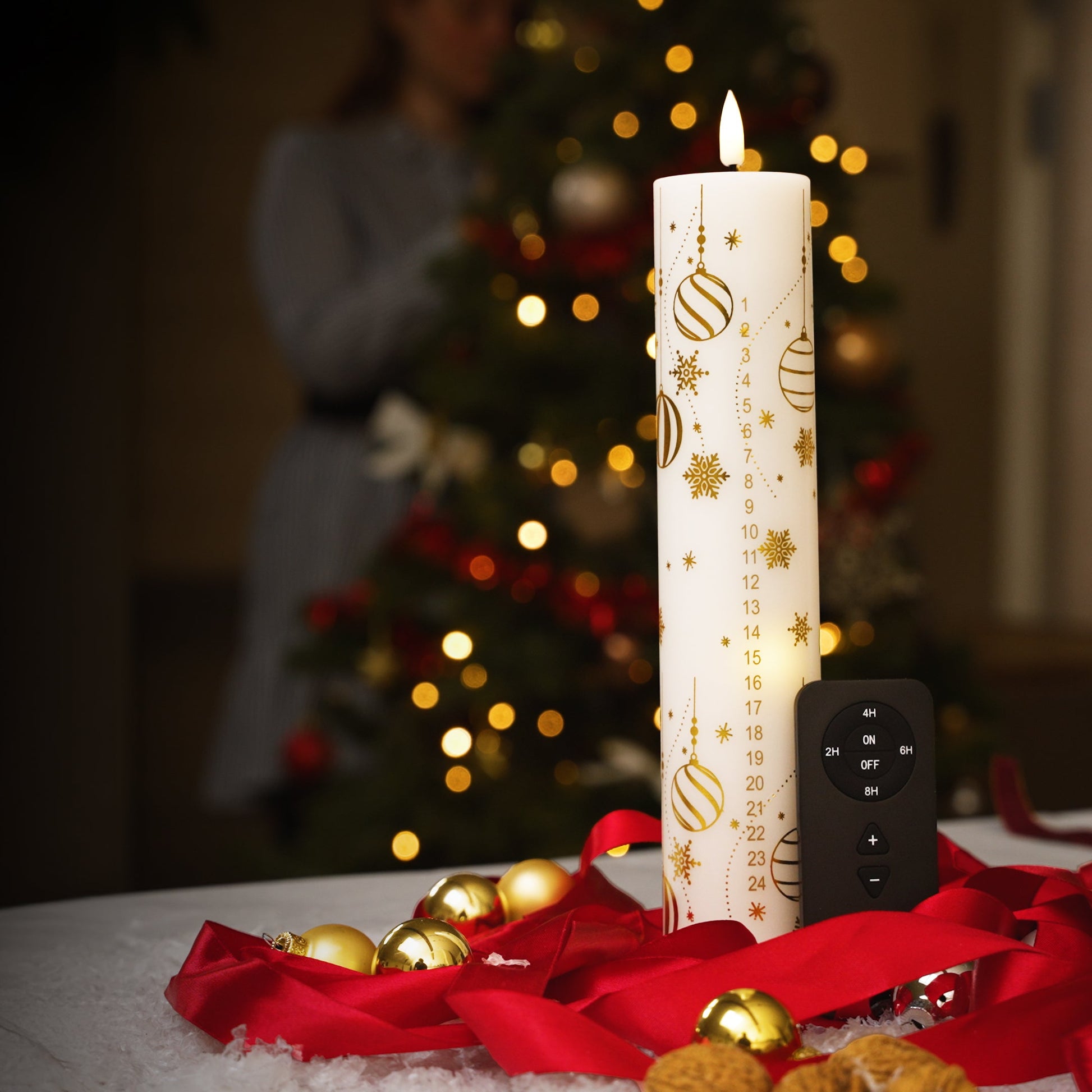 Deluxe Homeart LED календарна лампа - Gold Christmas 2