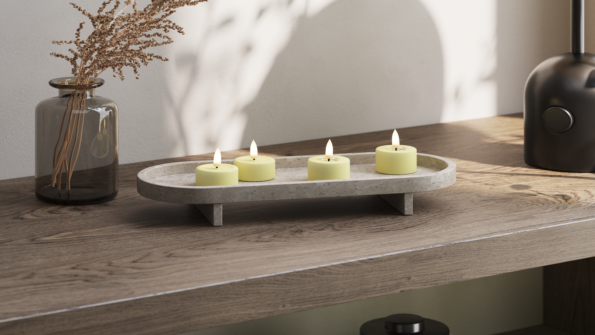Naturlig tro LED Jumbo Värmeljus Med WetLook ™ -design