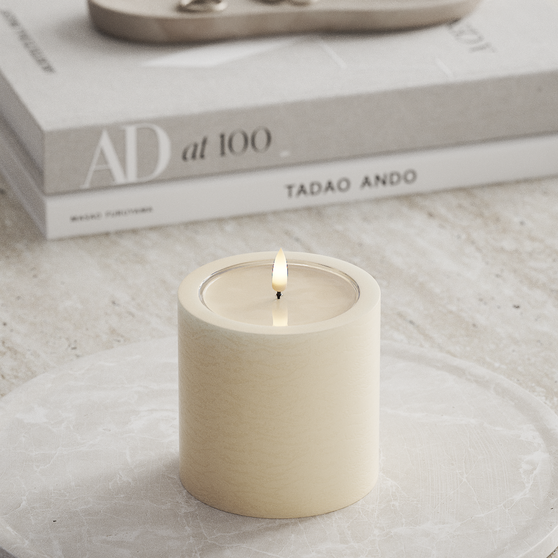 Deluxe Homeart Unique LED blokové světlo D 10 x 10 cm Krémová unique blokové světlo 3