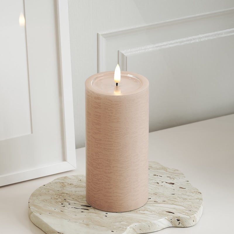 Unique Candles Unique Φωτιστικό μπλοκ LED D 7,5 x 15 cm Ροζ