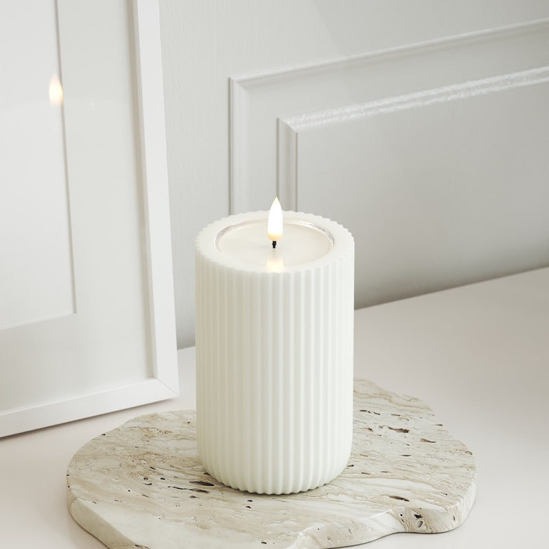 Unique Candles Unique Φωτιστικό αυλάκωσης LED D 8 x 12,5 cm Λευκό